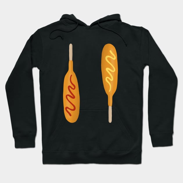 Corn dogs with ketchup and mustard Hoodie by DiegoCarvalho